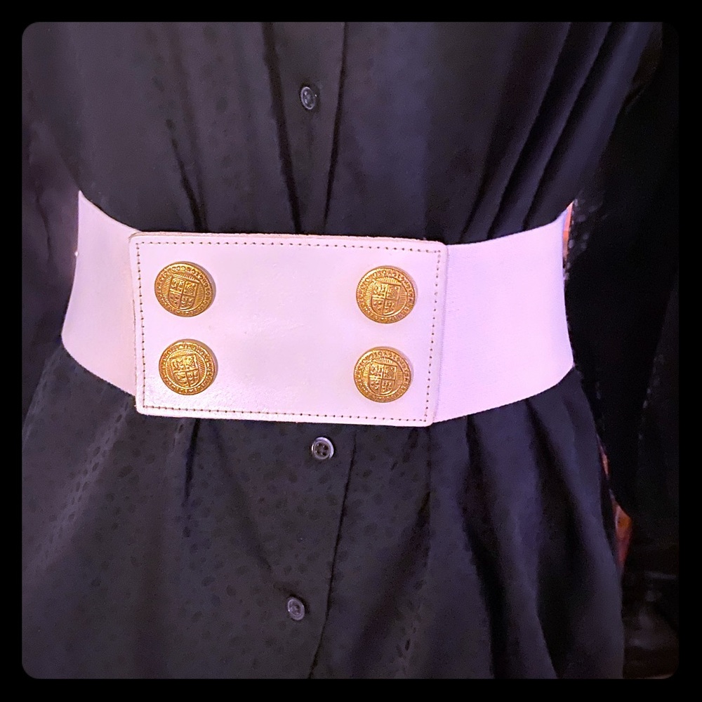 White Stretchy Elastic Belt